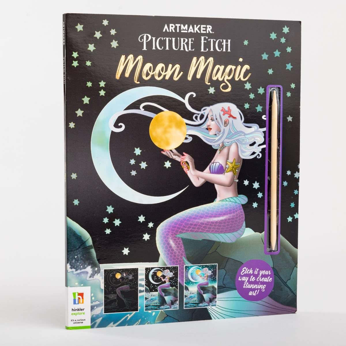 Moon Magic Picture Etch Book | Scratch Art Craft for Adults | Mindfulness and Relaxation