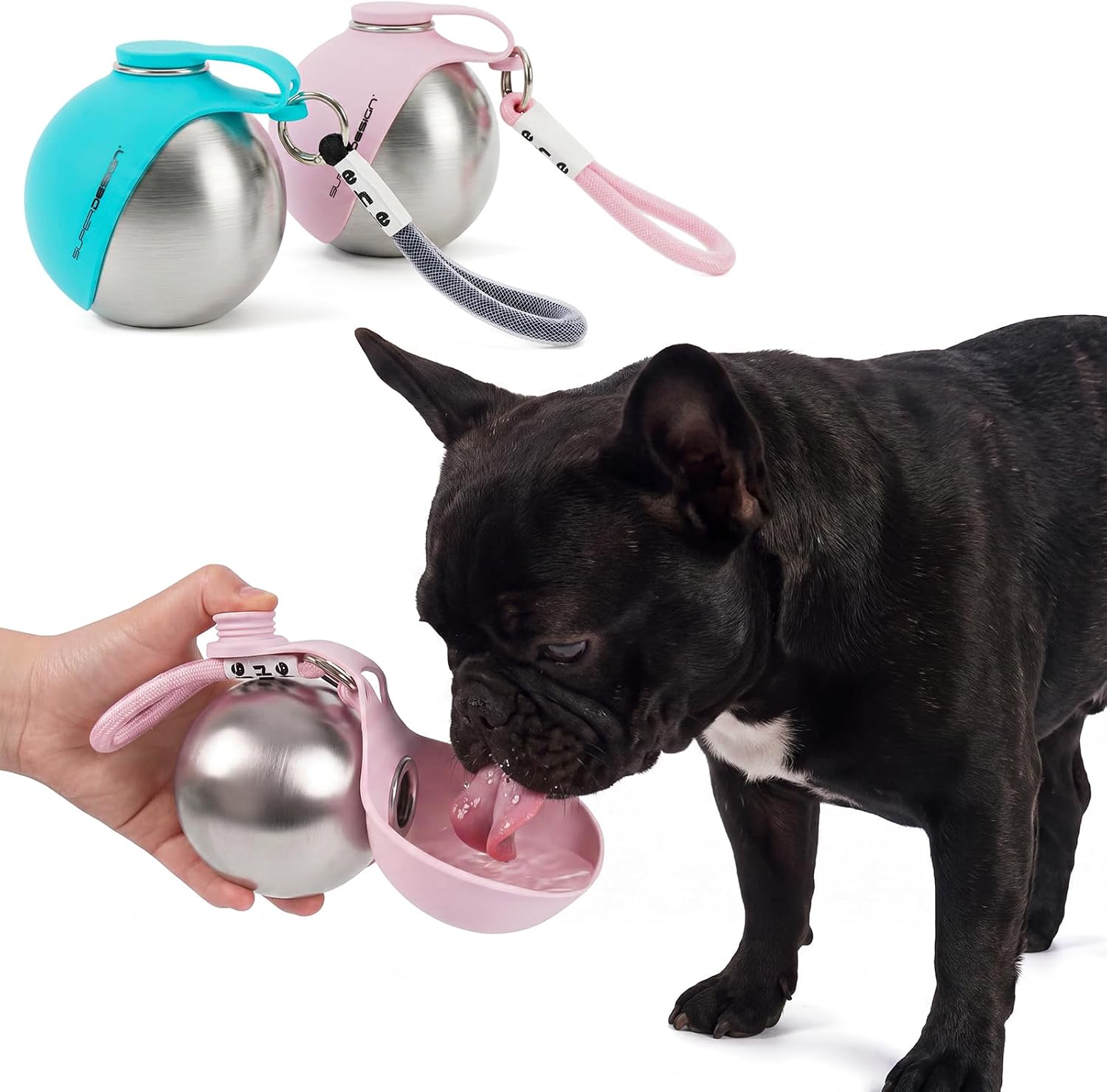 2 in 1 Portable Dogs Water Bottle, 10 OZ Dog Water Ball, Tumbler for Dogs