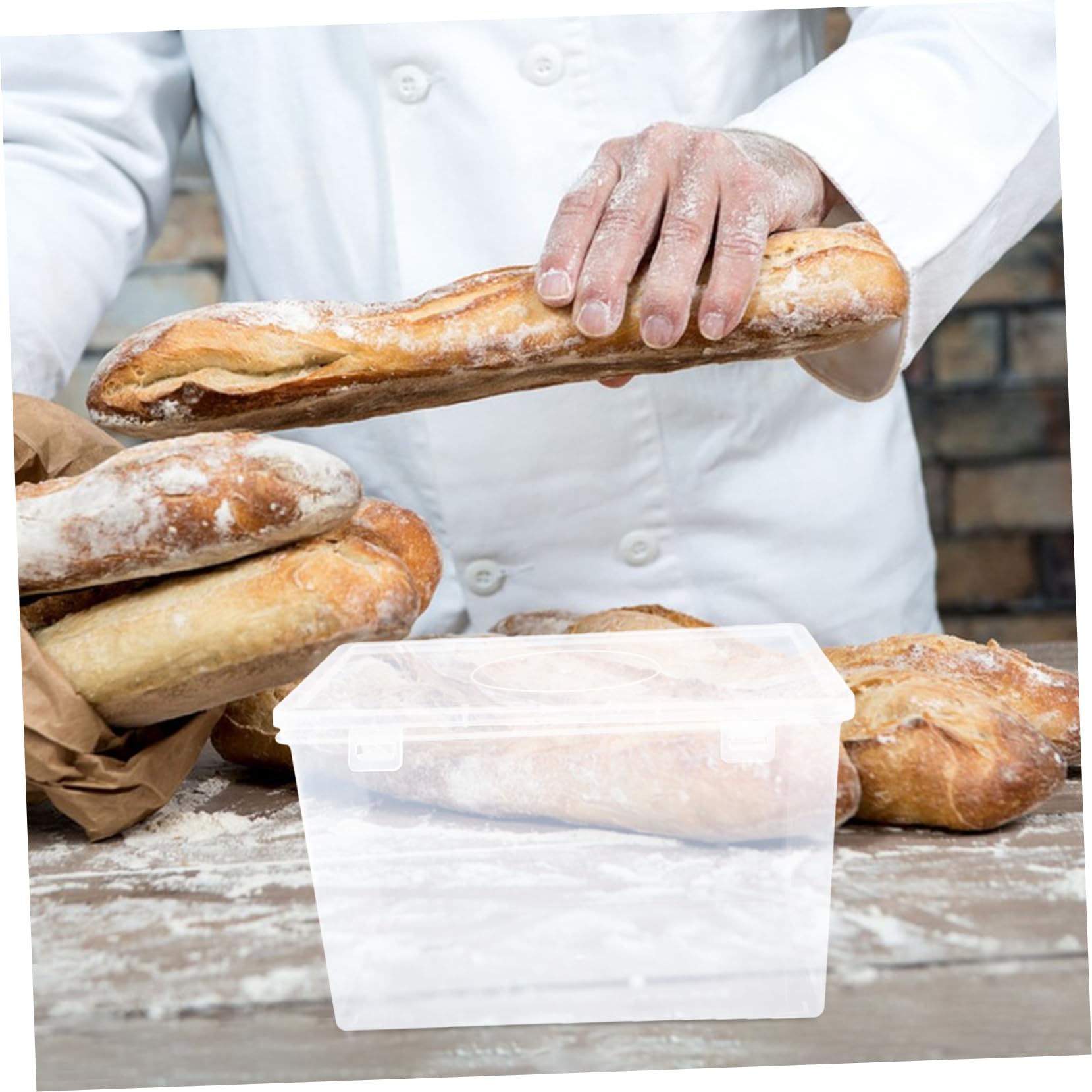 ULTECHNOVO 4 Stück Brot-Box luftdichte Aufbewahrungsbehälter für Lebensmittel Brotschoner luftdichter Aufbewahrungsbehälter für Lebensmittel Brothalter für die Küchentheke pp Transparent