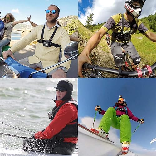 Miniatura 6 de Wealpe Arnés de montaje en pecho compatible con GoPro Hero 10, 9, 8, 7, Max, Fusion, Hero (2018), 6, 5, 4, Session, 3+, 3, 2, 1, DJI Osmo, Xiaomi Yi
