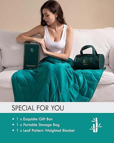Miniatura 6 de Kaisa Manta de regazo con peso refrescante para adultos (7 libras, 41 x 53 pulgadas), manta de microfibra transpirable con peso lavable a máquina,