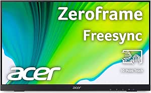 Acer UT222Q bmip 21.5” Full HD (1920 x 1080) 10 Point Touch Monitor with AMD FreeSync Technology | Up to 75Hz | 5ms (Display Port, HDMI Port, VGA &amp; USB Port)