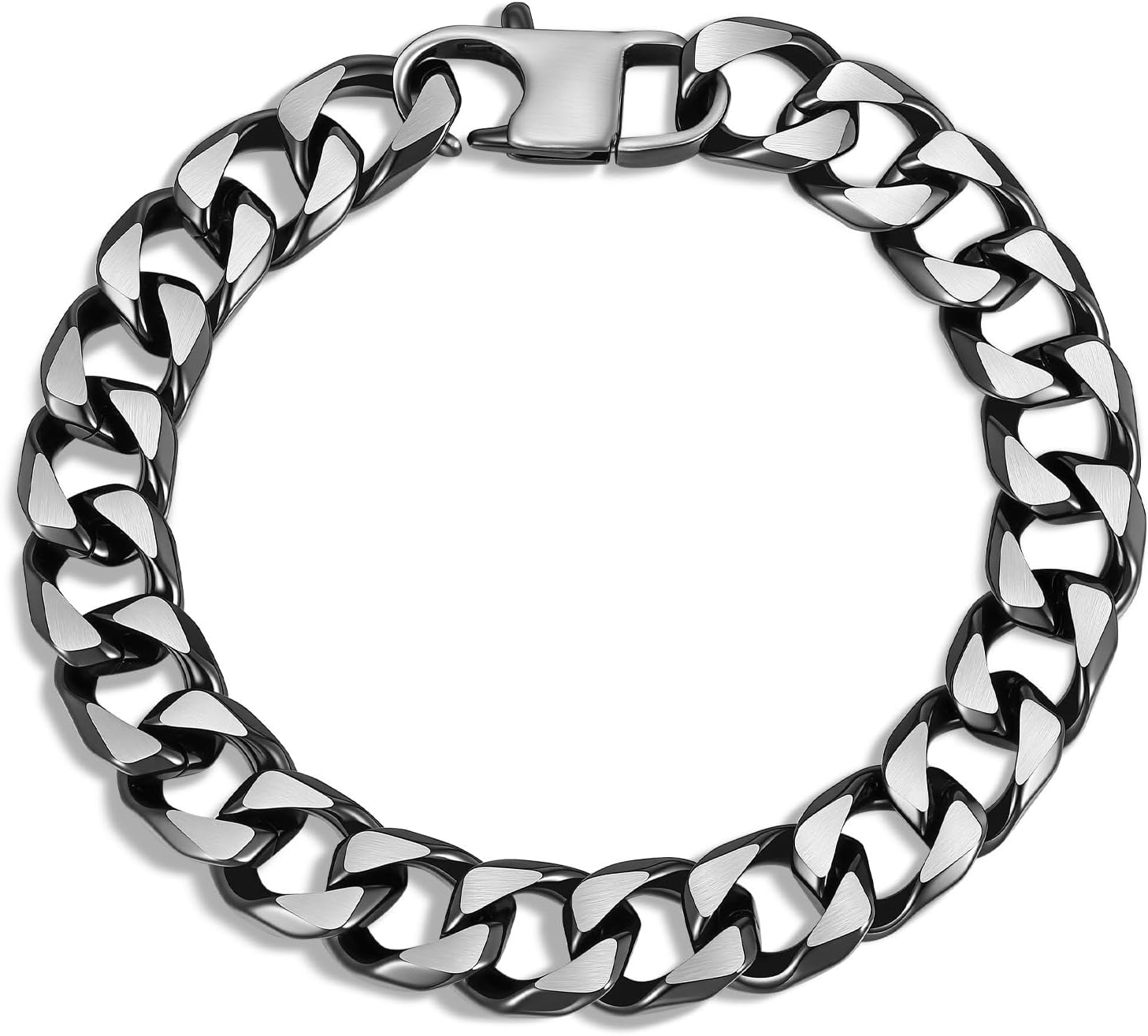 Link Chain Bracelet for Men : Durable Stainless Steel Men's Bracelets,Sweatproof Curb Wrist Chain,Waterproof Hip Hop Graduation,Birthday,Holiday Jewelry Gift for Boyfriend Husband Son Father Friend