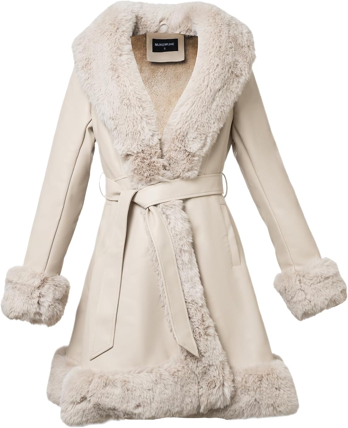 Winter Faux Fur Coats for Women,Faux Fur Leather Jacket Women - Image 5