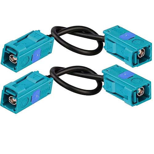 Miniatura 6 de TUOLNK Paquete de 2 cables coaxiales de 6 pulgadas Fakra Z hembra a Fakra Z hembra para coche Cable coaxial RG174 RF