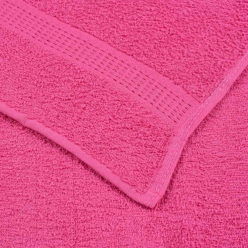 vidaXL Toallas de Invitados 10 uds 100% algodón Rosa 70x140 cm 360gsm