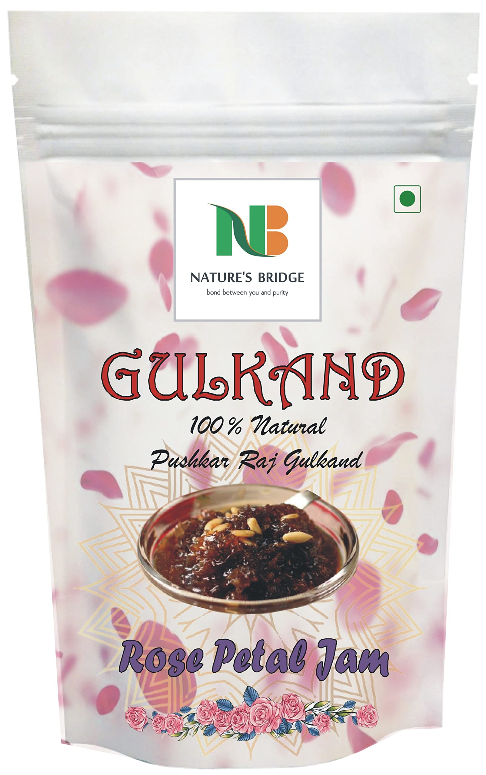 Natures Bridge Natural Gulkand (800 Gm) / Pushkar Raj Gulkand / Rose Petal Jam / Gulkand / Rose Jam (B08J7B87XK) Amazon Price History, Amazon Price Tracker