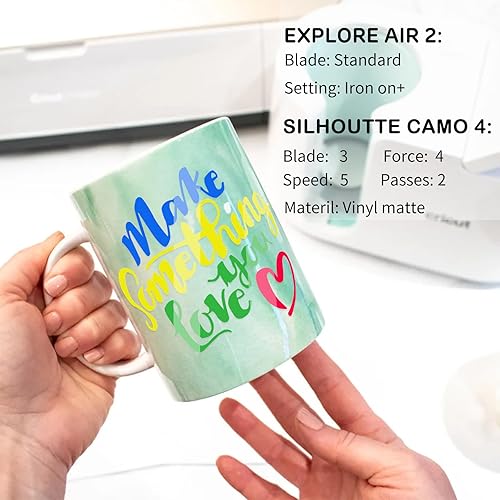 Miniatura 4 de Lya Vinyl Vinilo permanente blanco paquete de 15 vinilos brillantes para Cricut hojas de vinilo autoadhesivas de 12 x 12 pulgadas para decoración de