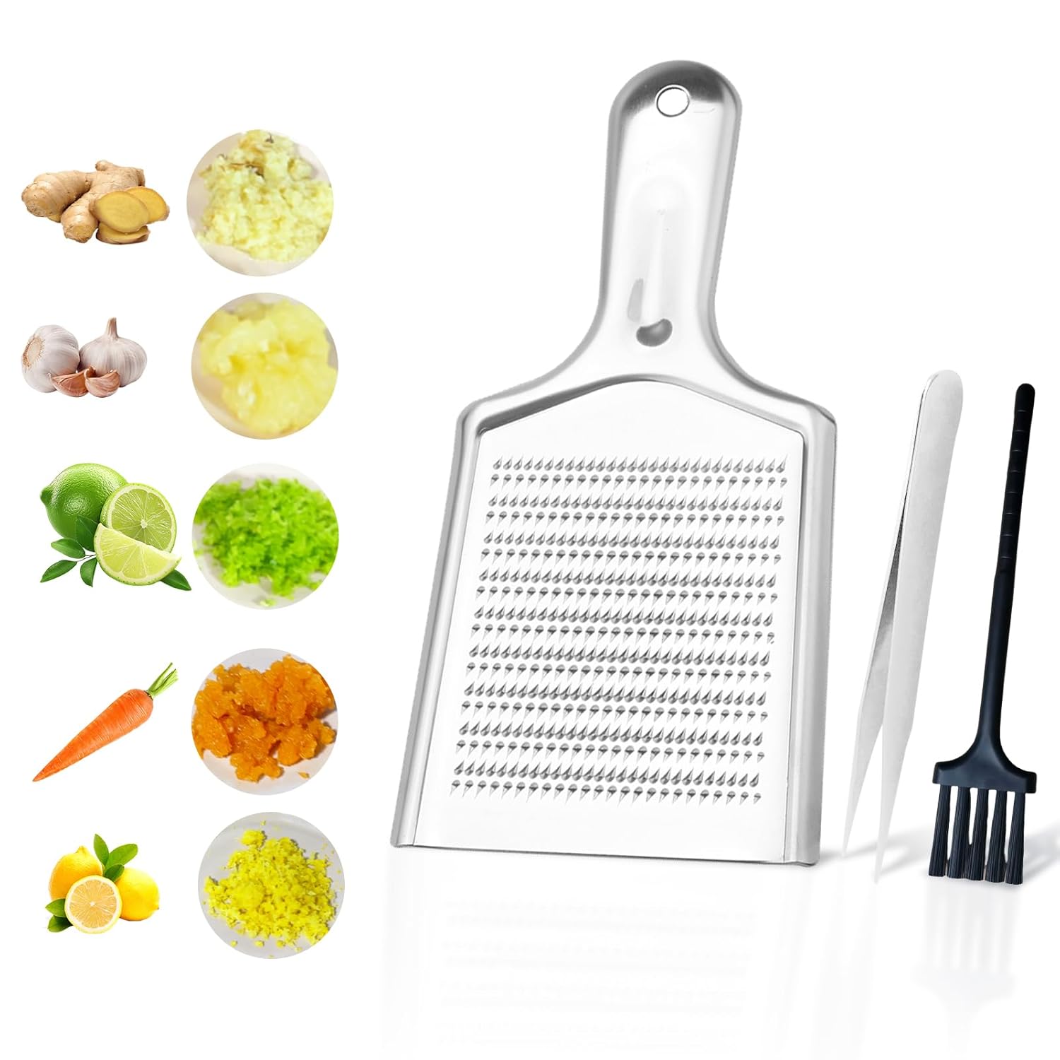 Ginger Grater Tool Stainless Steel Grater Rustproof 8 46x4 16 Large Size Ginger Grinder for Fine Grate Dishwasher