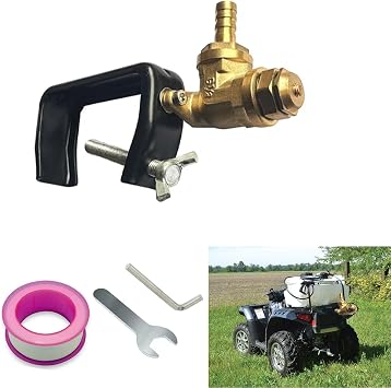 Boomless Spray Nozzle, #10#12 Orifices Brass Boomless Broadcast Nozzle for ATV Spot Sprayer Up to 31 feet scanning range, Compatible with Multi-Purpose ATV/UTV Tank Sprayer for Lawn & Garden, Farm.