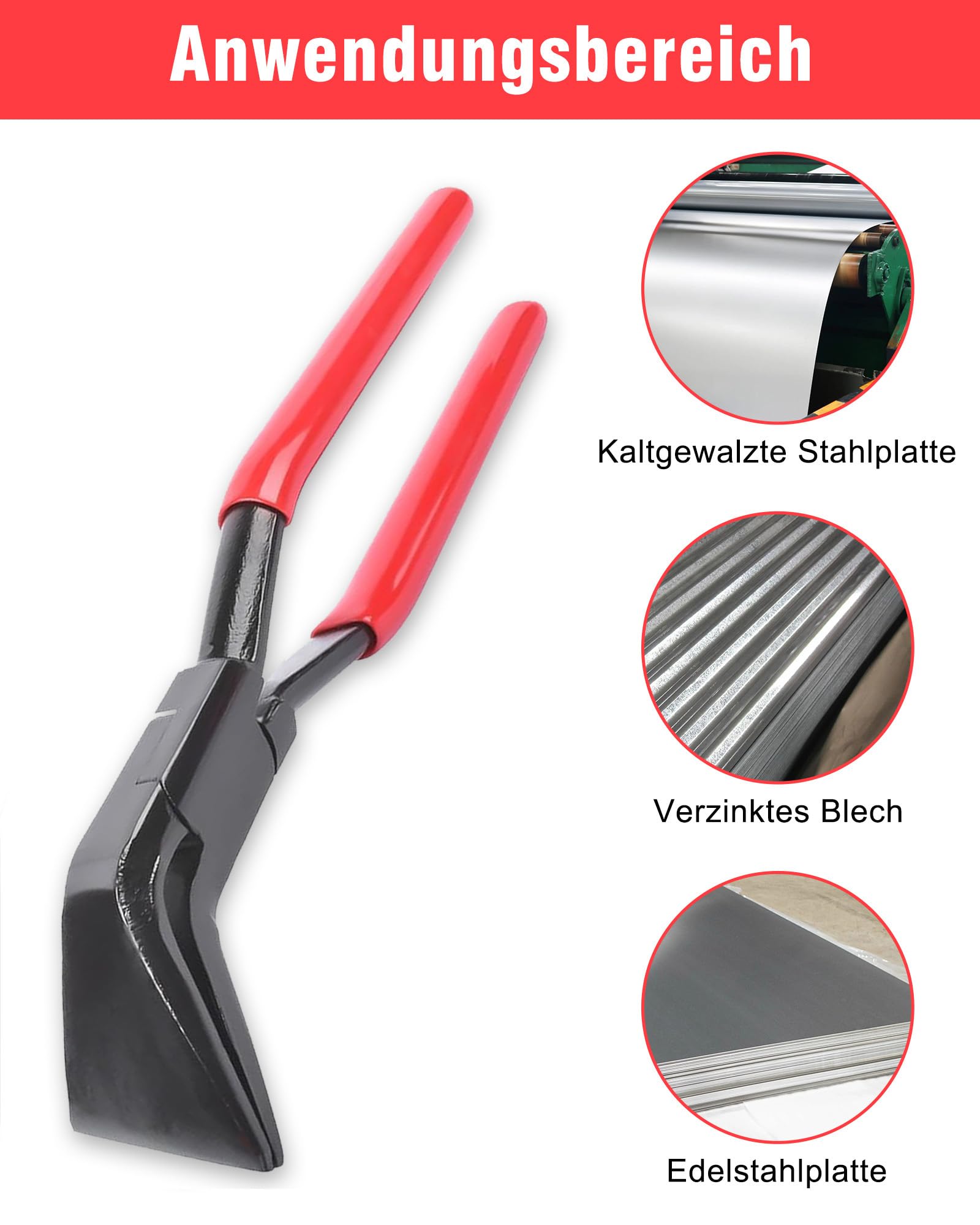 Lot de 3 pinces pliantes pour tôle - 0° 45° 90° | Spengler Outil 270 mm de long Pince à tôle pour le travail de la tôle