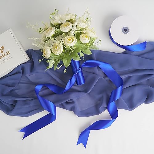 Vista 869 de MEEDEE Orange Satin Ribbon - 1.5 inch Double Faced Satin Ribbon, 50 Yards - Neon Tangerine - For Christmas, Thanksgiving, Halloween, Weddings