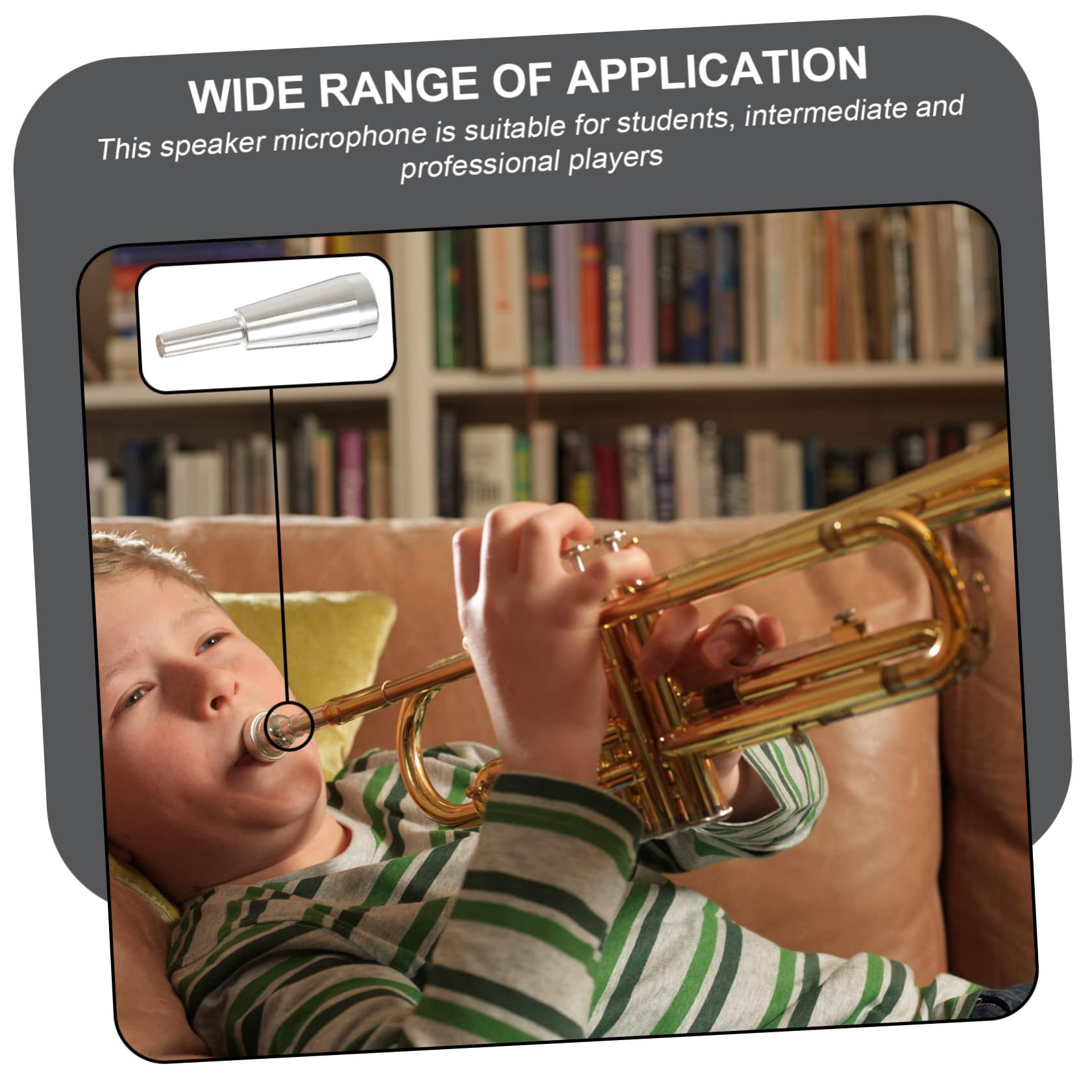 CIMAXIC Horn Mouth Practice Device Brass Horn Mouth Accessory Durable Easy to Clean for Students Professionals