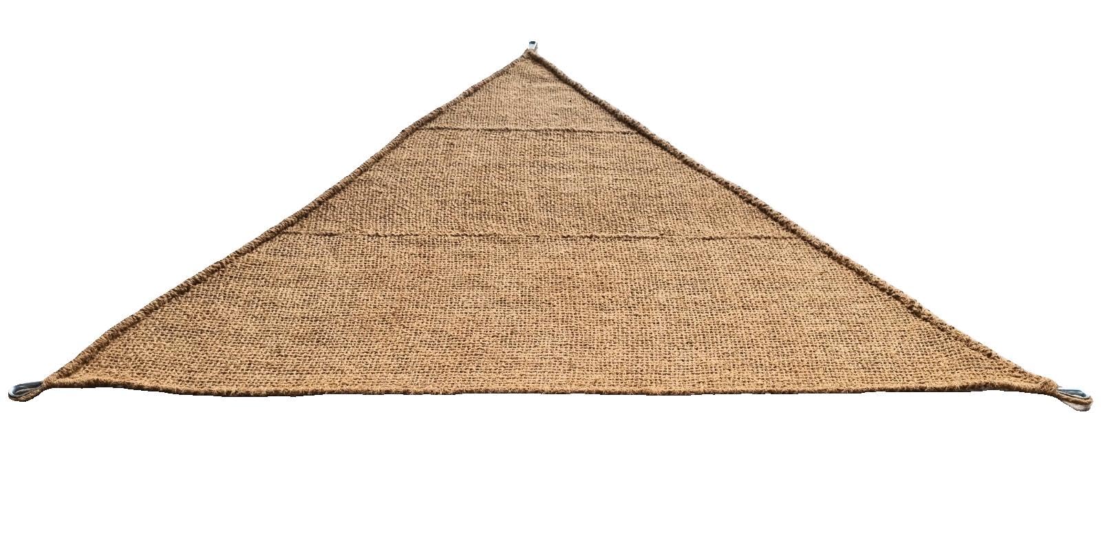 Telo ombreggiante triangolare CocoWeave – 4x4x4 metri – Telo parasole resistente in fibra di cocco – Protezione solare efficace e vela parasole permeabile all'acqua – Per terrazza o giardino – 15 KG