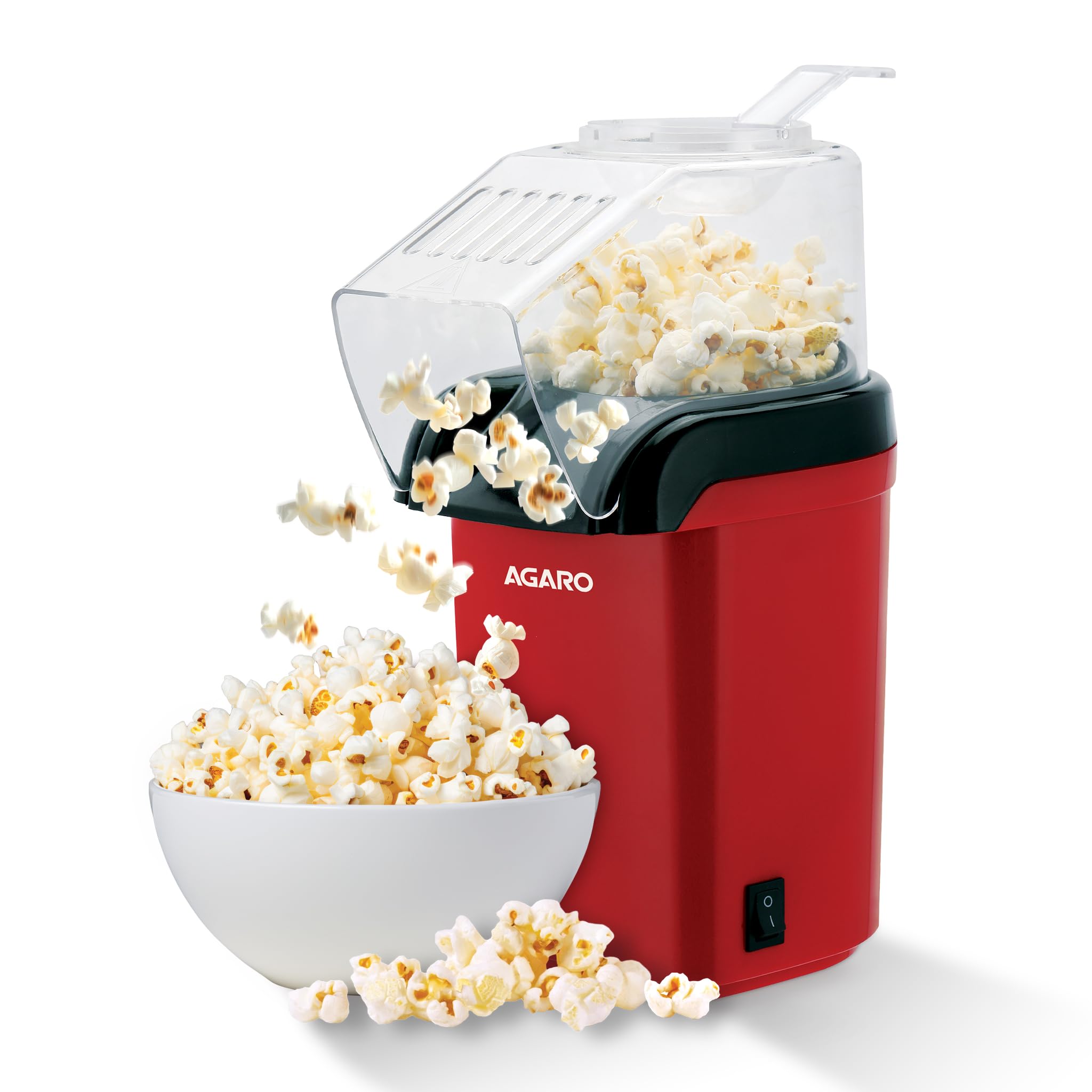 AGARO Delite Electric Popcorn Maker, 1200W Hot Air Popper, Oil-Free Healthy Snacks for Kids in 2 Minutes, 98% Popping Rate, Measuring Cup Included, Family Party, 1 Year Replaceable Warranty-image-27