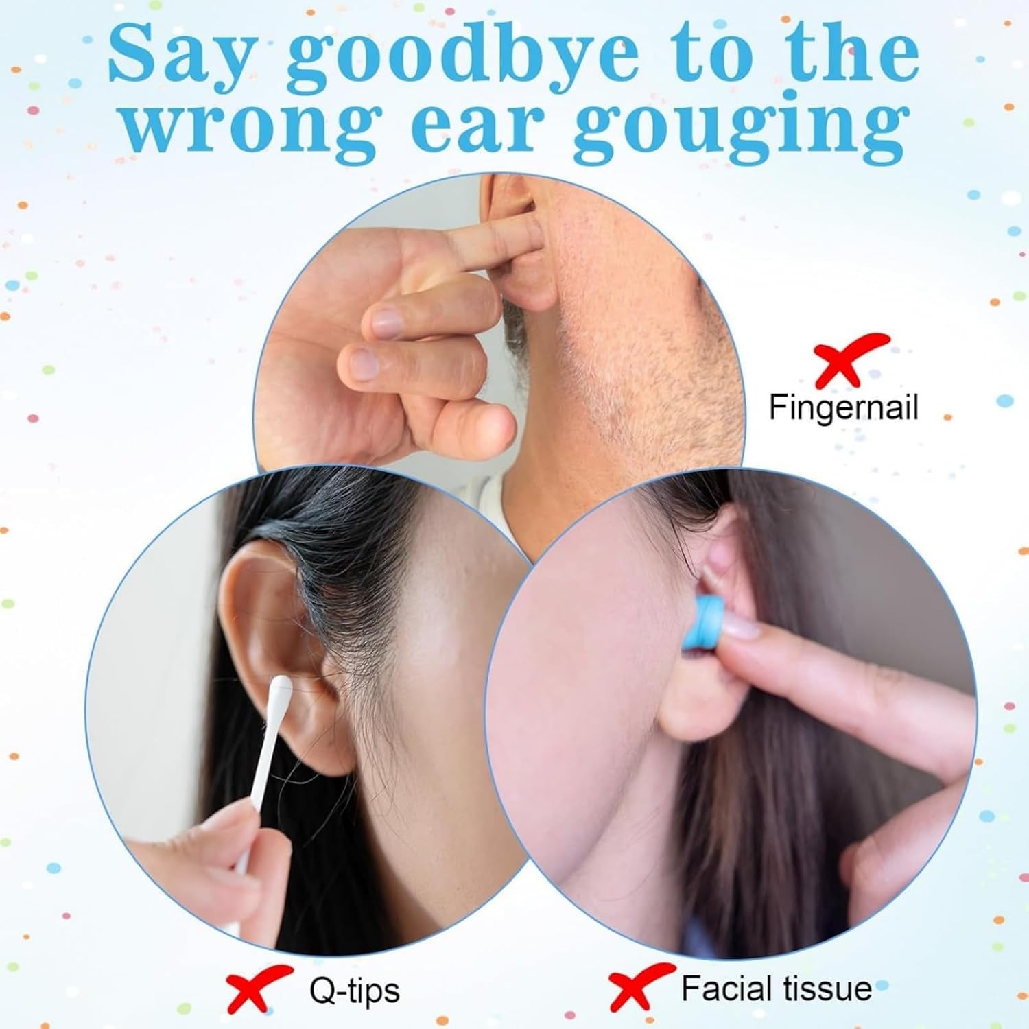 50 Pcs Stainless Steel Ear Picks Smooth Ear Spoon Gentle Earwax Removal Tools for Daily Personal Care