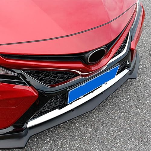 NINTE Cubierta de parachoques delantero para Toyota Camry 2018-2020 SE XSE, ABS cromado parrilla delantera debajo del borde embellecedor