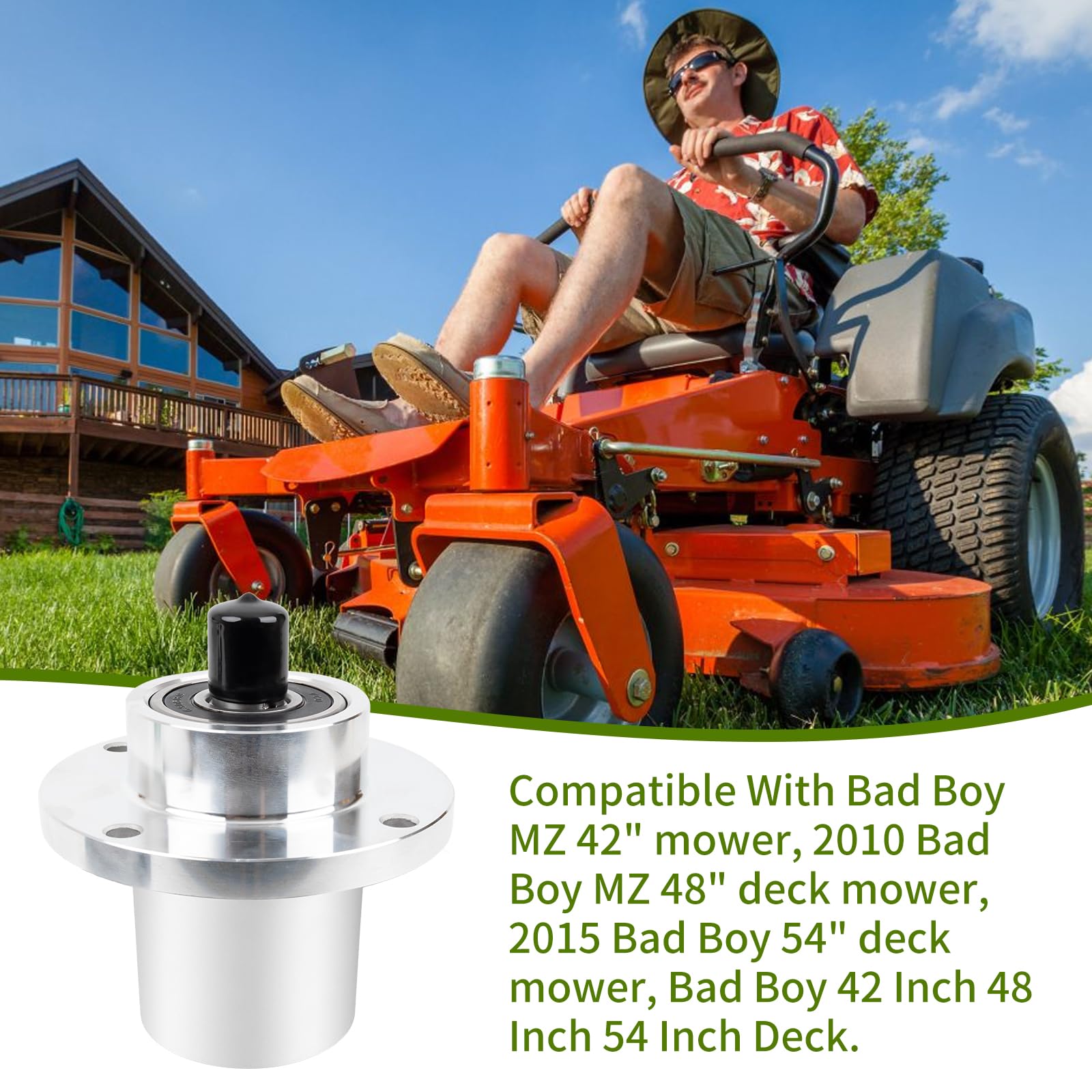 Fourtry Spindelmontage Für Bad Boy Rasenmäher – Kompatibel Mit MZ, ZT Avenger, 037-2000-00