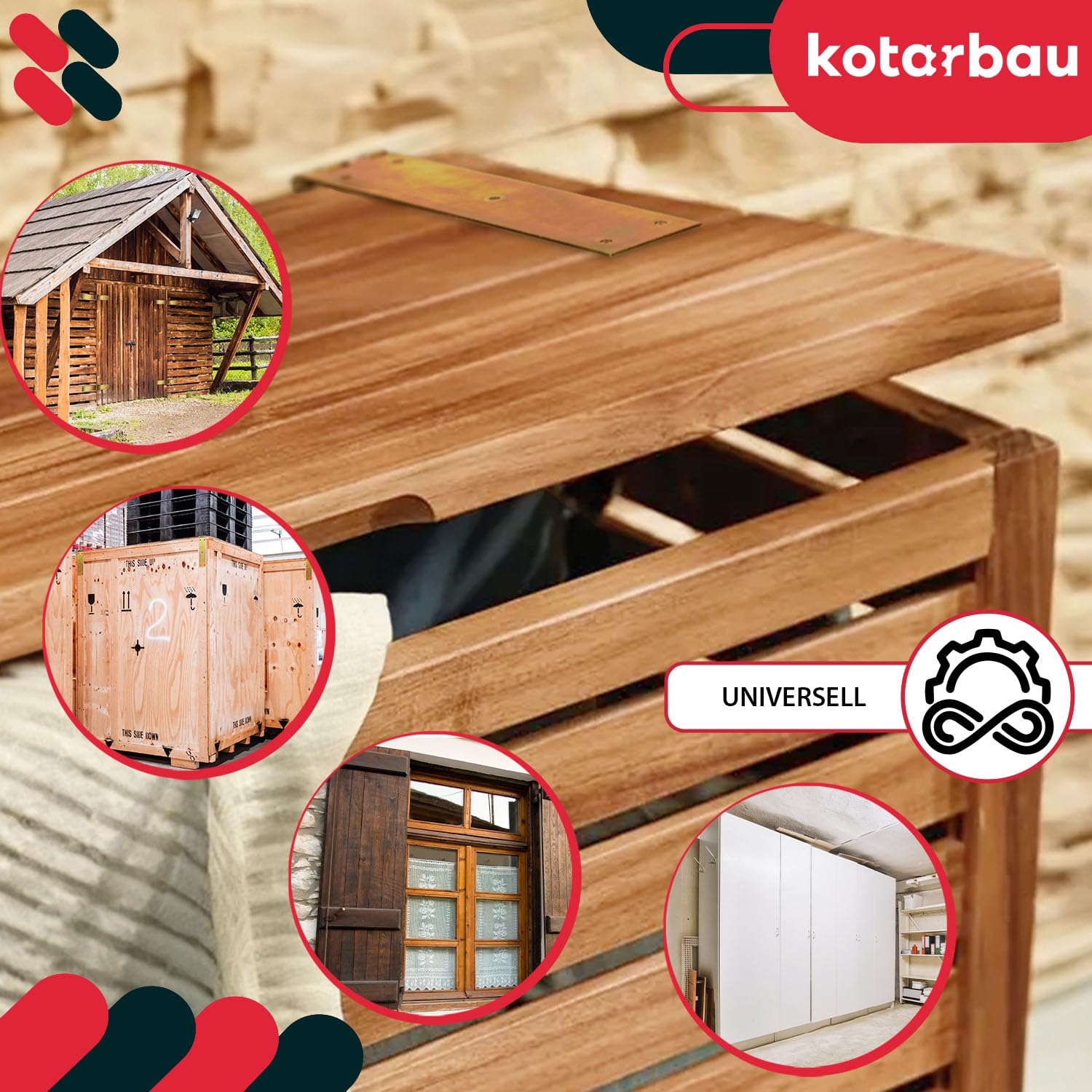 KOTARBAU® 10 x Bisagras de acero inoxidable para muebles, 150x25mm, apaisada, Nudo enrollado, Conector, plegable de doble hoja, libro multiuso para cajas de madera, Galvanizada