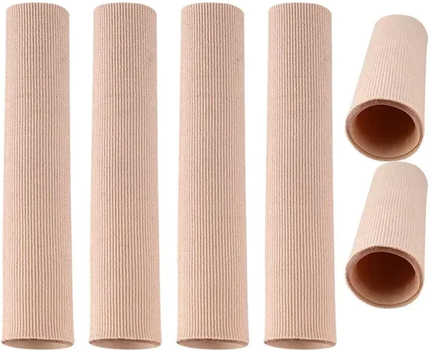 Toe Protectors Women 20Pcs Silicone Cover Cut Fabric Toe Separator Spacer Tube Sleeve Cap Finger Foot Care Pedicure(Large)