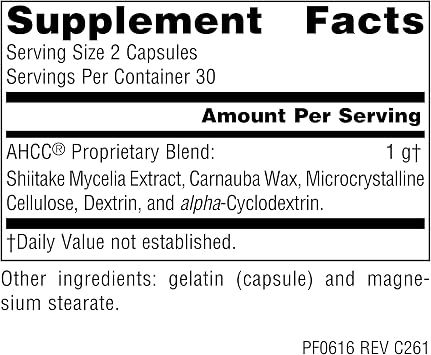 Planetary Herbals AHCC, 500mg - 60 Capsules