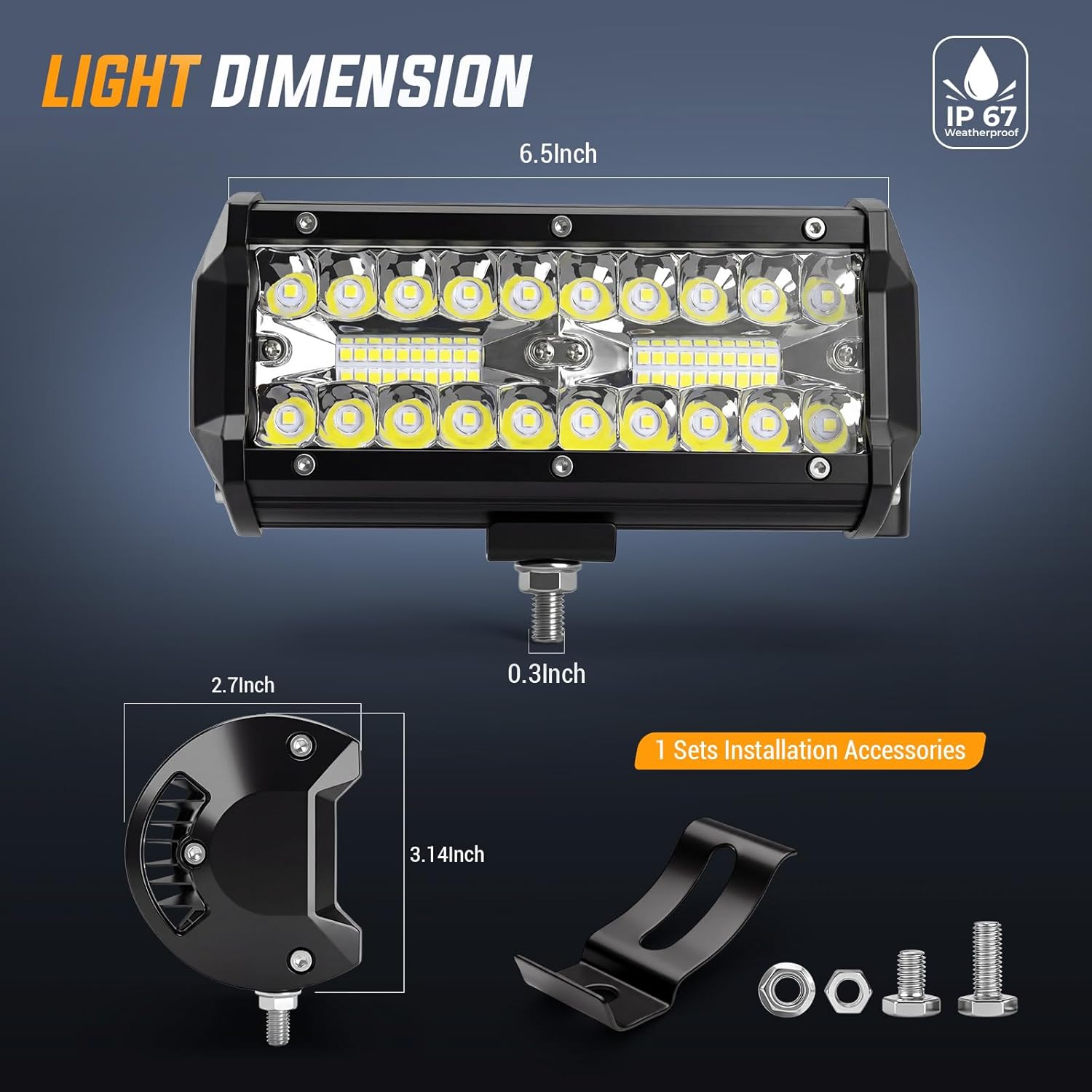 12 Volt led Lights, 7 Inch 120w led Off Road Lights 4 pcs Led Work Lights for Trucks ATV UTV Tractor Pickup Cart SUV Jeep with Wiring Harness
