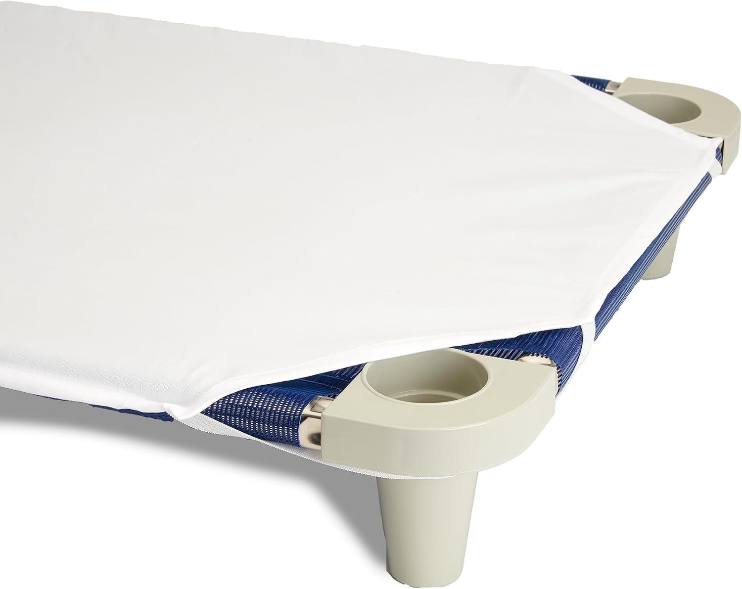 Rollee Pollee White Microfiber Cot Sheets - Super Soft & Durable with Elastic Loops - Ideal for Preschool & Daycare Naptime Bedding - Toddler Size 23" x 42" 6-Pack