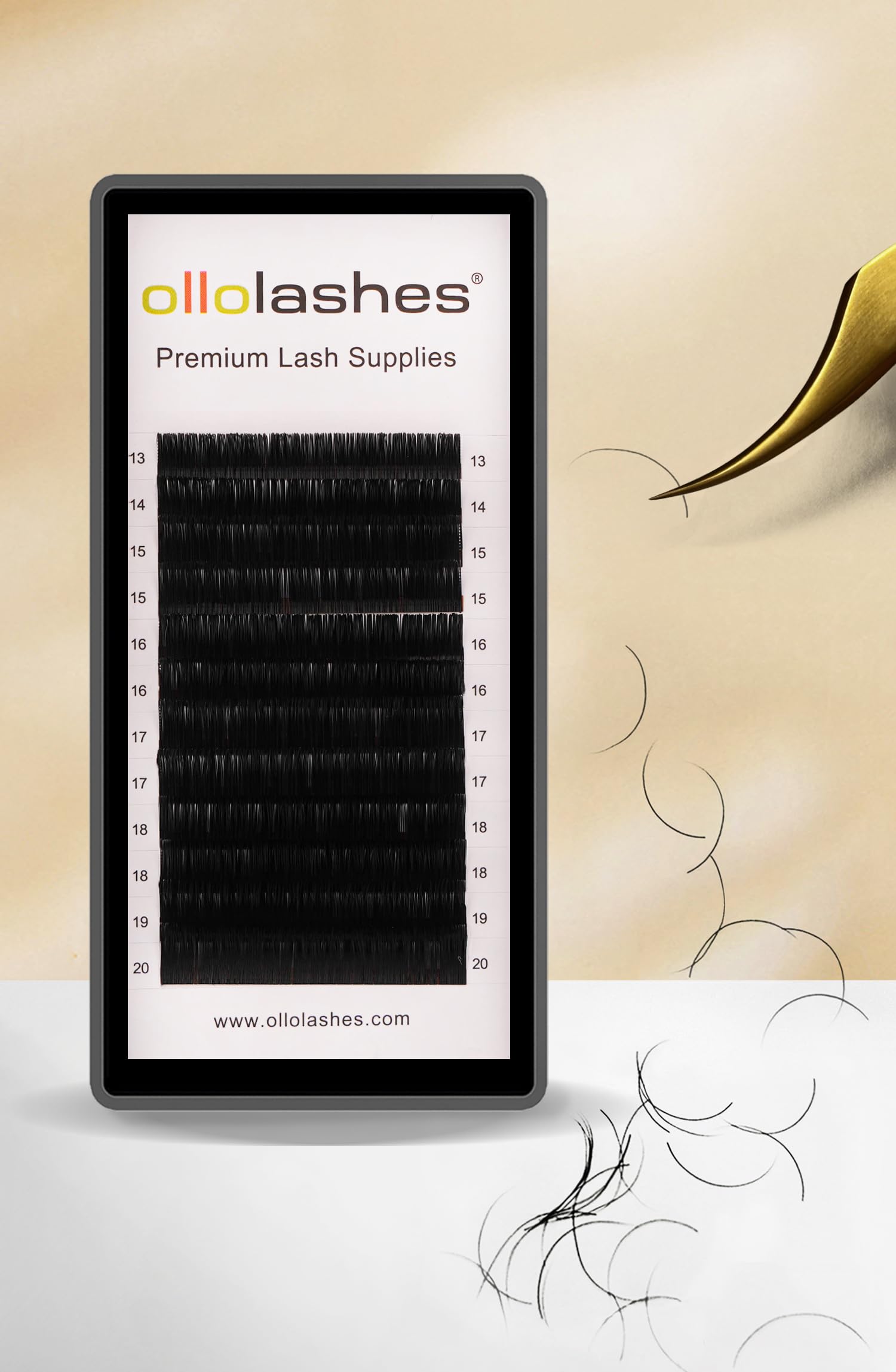 OLLOLASHES Eyelash Extension B C CC D J Curl Mix 5-20mm 0 03 0 05 0 07 0