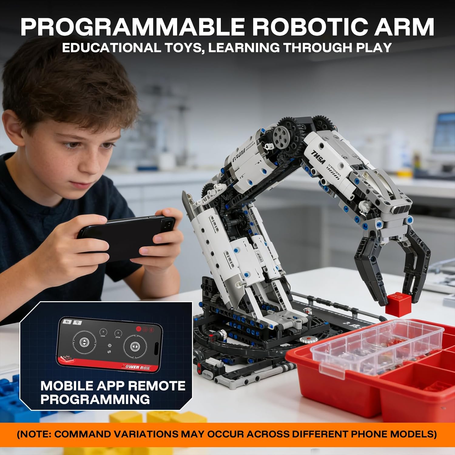 Building Toys STEM Robotics Arm Kits, 1029 PCS APP & Remote Control Robot Toys for Kids Ages 8-16, Engineering Technic Coding Robotic Kit, Educational Science Set Birthday Gift for Boys Girls