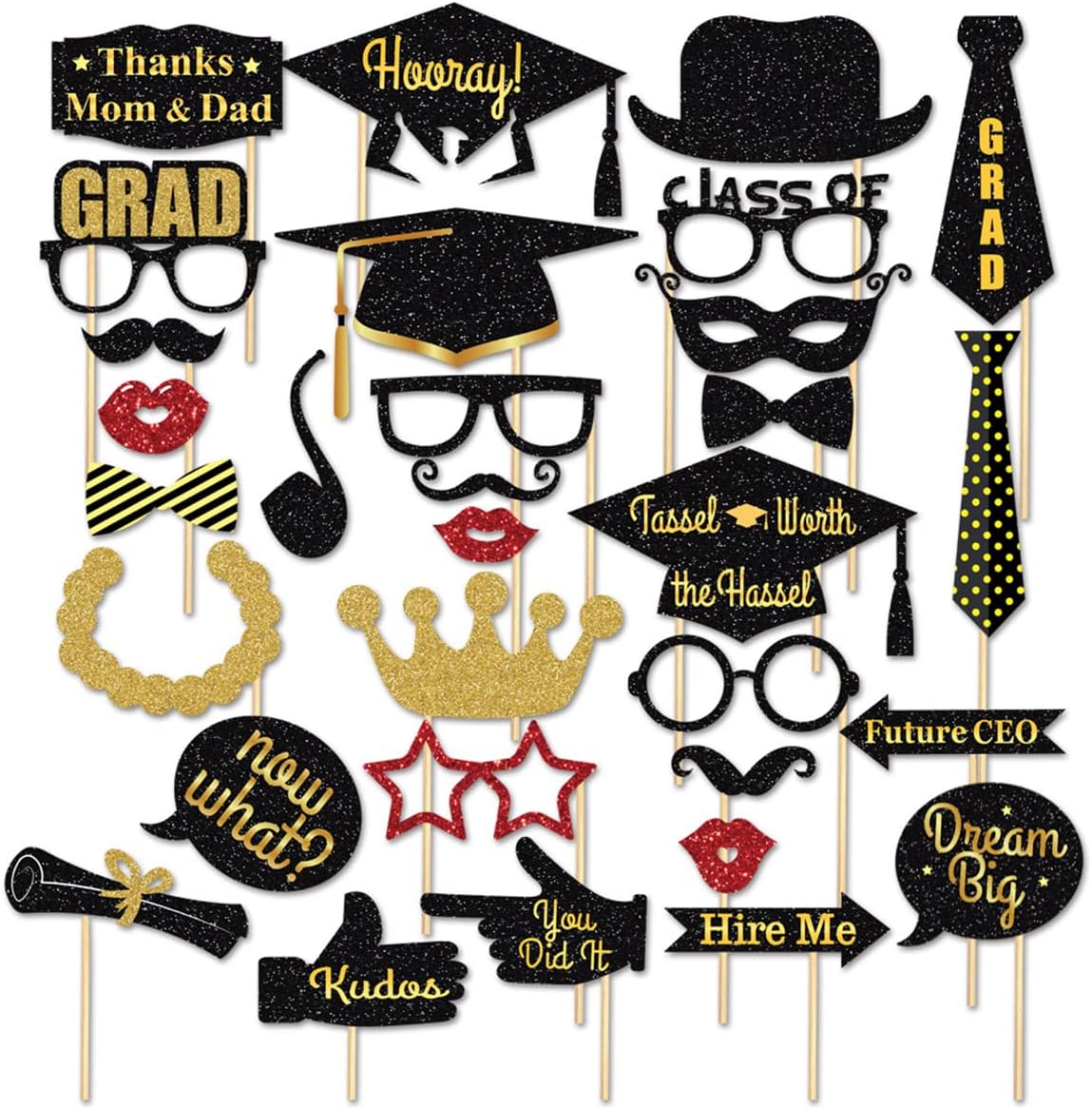 Graduation Photo Booth Props 2024,Large Graduation Photo Props for