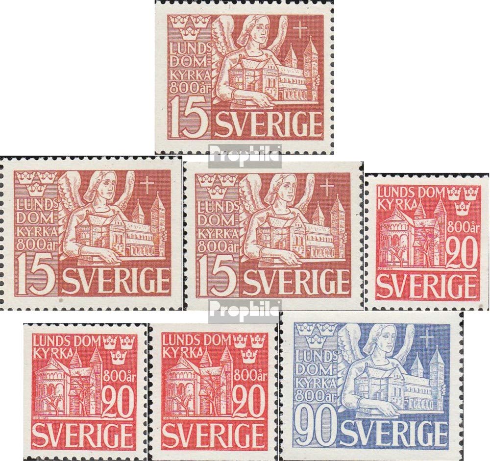 Sweden 318A,Dl,Dr,319A,Dl,Dr, 320A (Complete. Issue.) 1946 Cathedral (Stamps for Collectors) Christianity