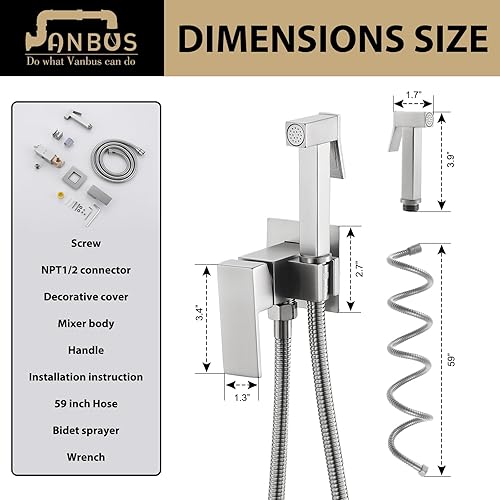 Miniatura 5 de Accesorio de bidé para inodoro, bidé caliente y frío para inodoro con accesorio de bidé de agua tibia de válvula de latón áspero, accesorio de bidé