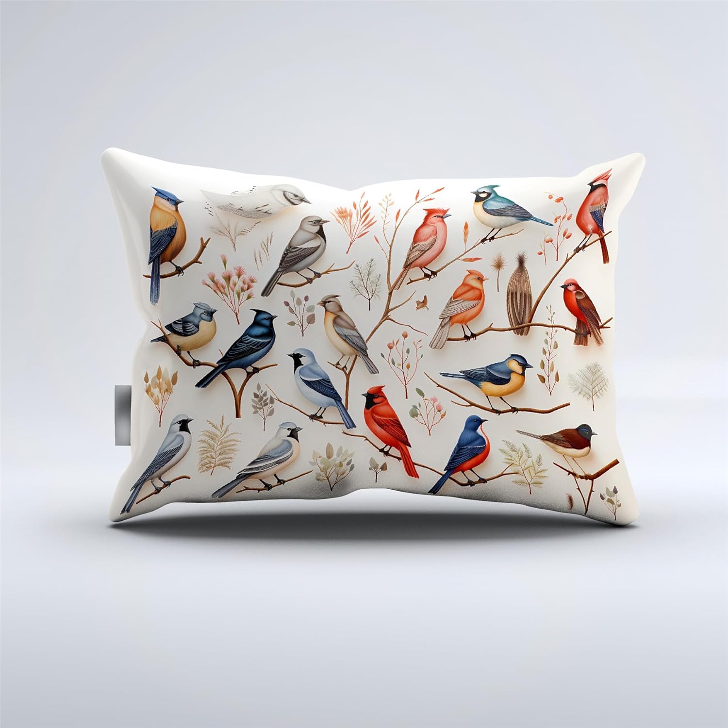 REALIN Northern Cardinal Birds Bedding North American Songbird Duvet Cover Set Bed Sets 2/3/4PCS Quilt Covers/Sheets/Pillow Shams,Twin/Full/Queen/King (C,Queen-228x228cm-3PCS)