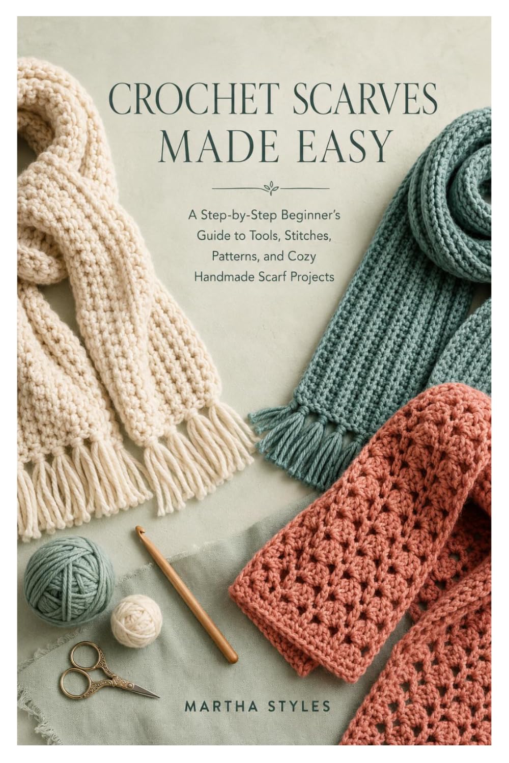 Crochet Scarves Made Easy: A Step-by-Step Beginner’s Guide to Tools, Stitches, Patterns, and Cozy Handmade Scarf Projects