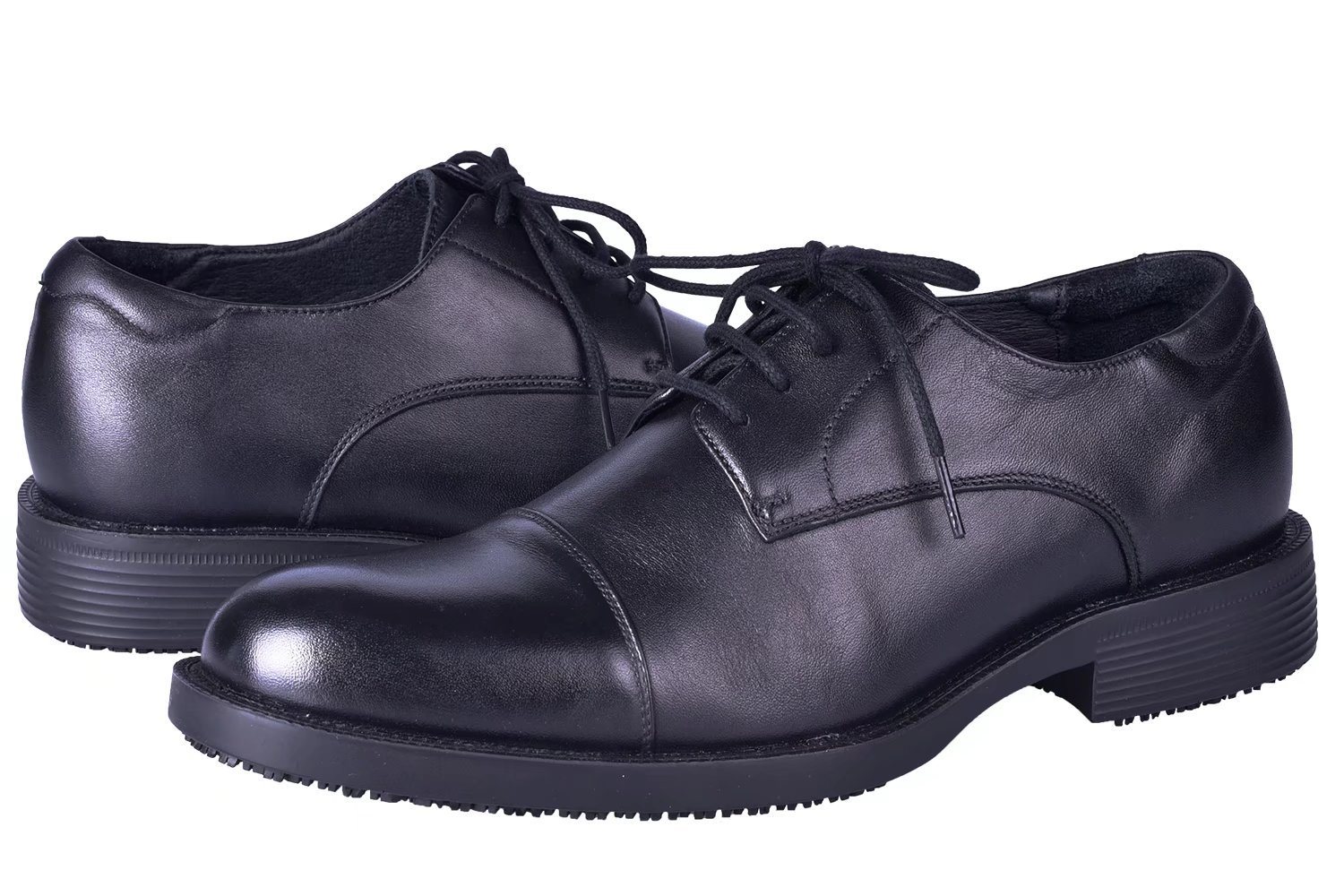 DDTX Men's Work Shoes SRC Grade Anti-Slip Chef Shoes EH Protection Insulated Dress Shoes Black (9)