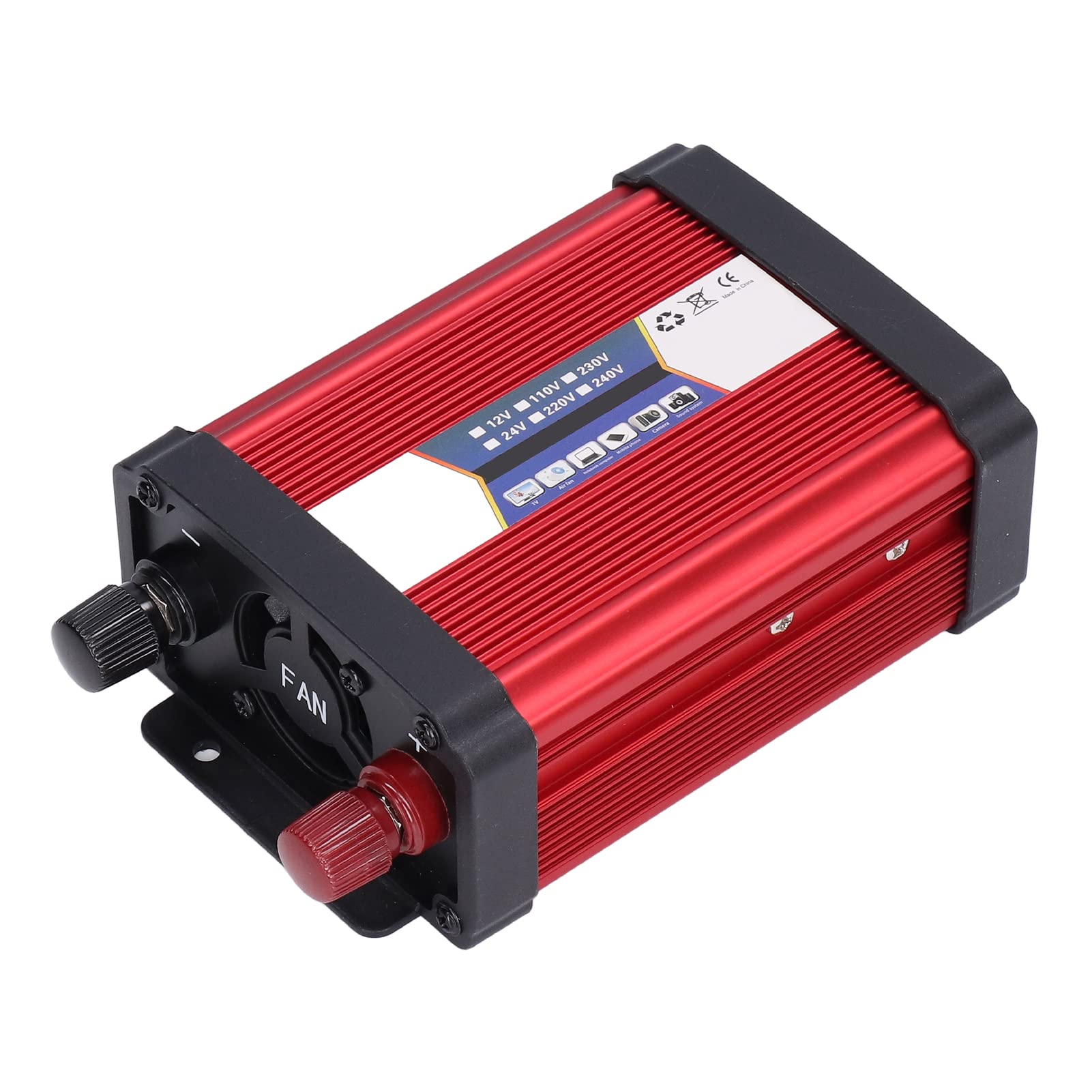 Inversor de Coche, Convertidor de Potencia de Onda Sinusoidal Modificada de 1000 W con Cargador USB, Protección contra Sobrecarga y Disipación de Calor del Ventilador Silencioso, (12V a 220V)