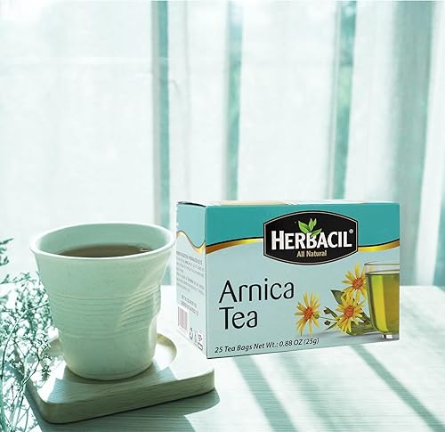 Miniatura 3 de Herbacil Té de Árnica Té con flores de árnica Ayuda a aliviar el dolor de estómago Efecto antiinflamatorio Sin cafeína 25 g 25 bolsitas de té por