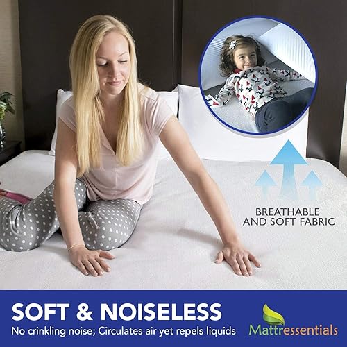 Miniatura 6 de Protector de colchón completo con cremallera (5 a 8 pulgadas de profundidad), funda de colchón impermeable para chinches de cama, funda