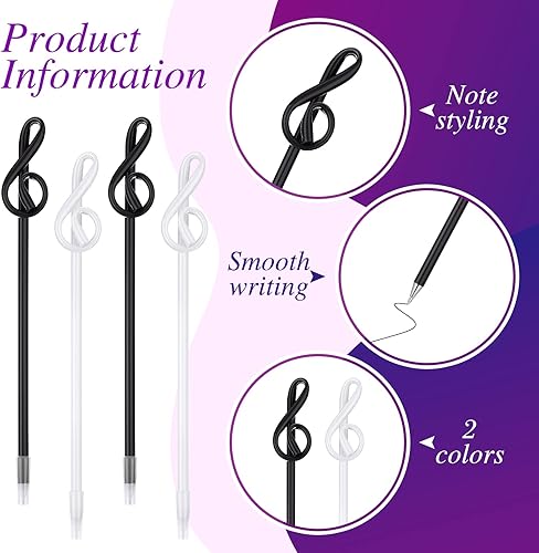 Miniatura 6 de 100 bolígrafos de notas musicales, bolígrafos musicales, regalos musicales novedosos, recuerdos de fiesta musical, piano, regalo para profesores,