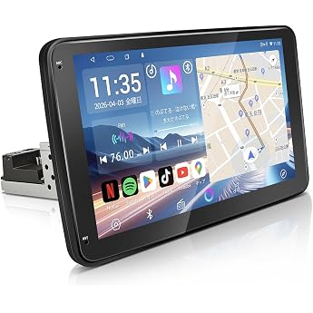 KASUVAR KAR10C 1DIN & 10-Inch Large Screen Display Audio, 8 Core, 4G + 64G, Android Car Navigation, SIM/WiFi Compatible