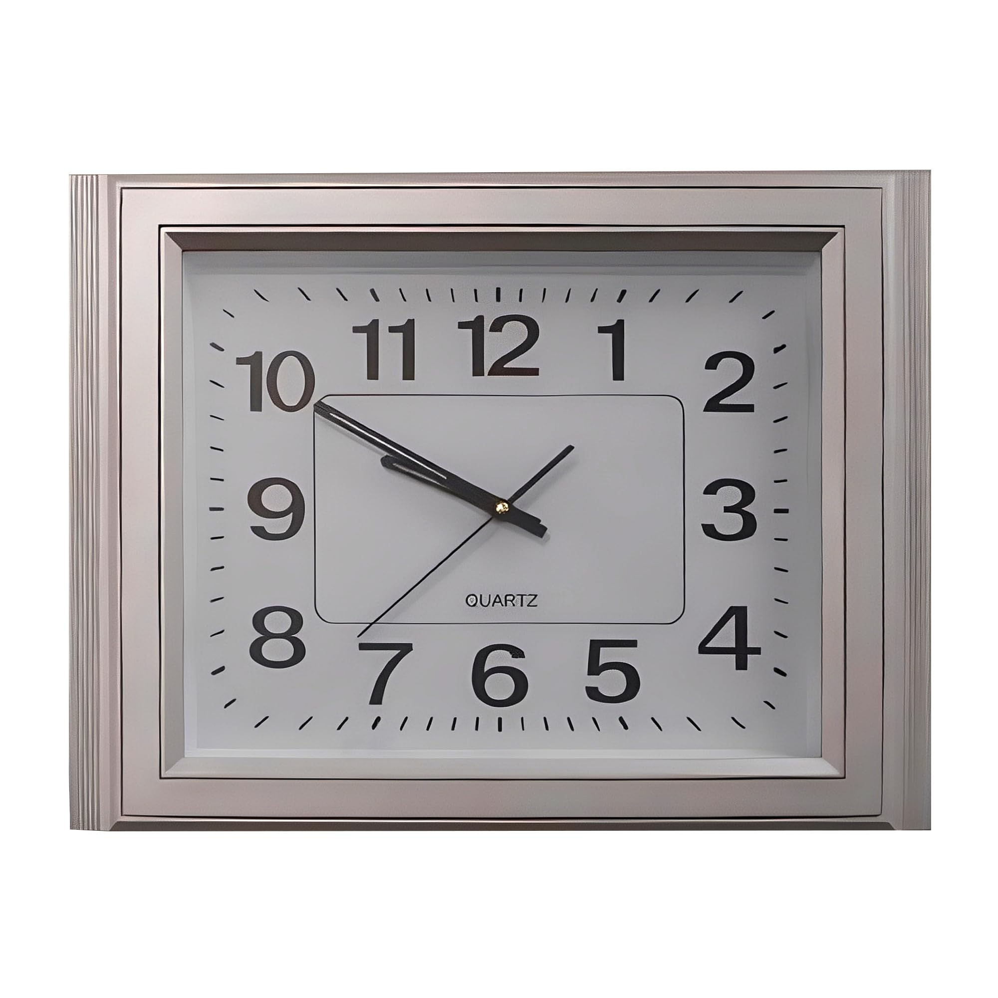 Horloge murale carrée haut de gamme Ice Armor minimaliste analogique 50 cm
