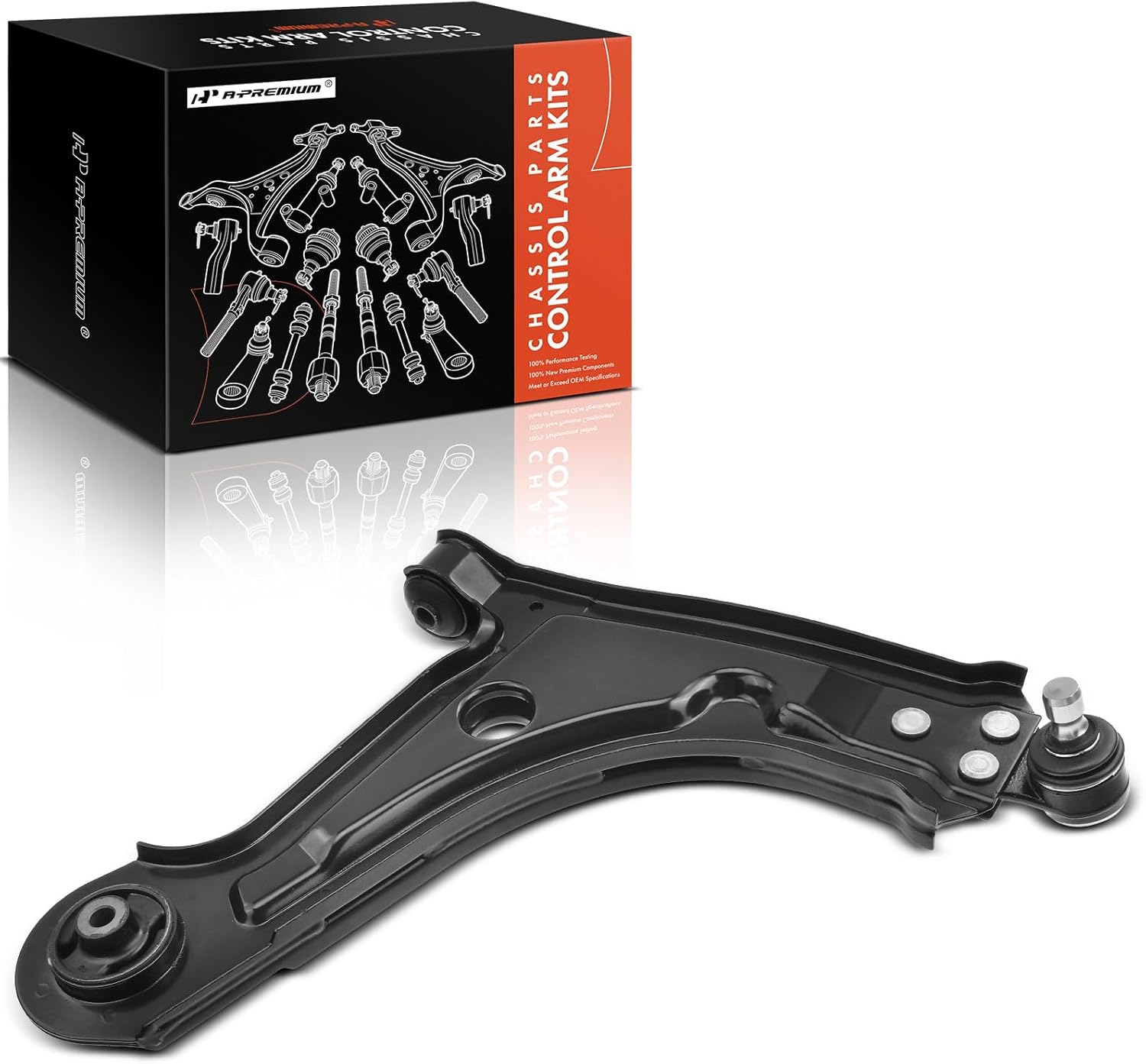 A-Premium Front Right Lower Control Arm, with Ball Joint & Bushing, Compatible with Suzuki Forenza 2004-2008, Reno 2005-2008, Chevrolet Optra 2004-2007