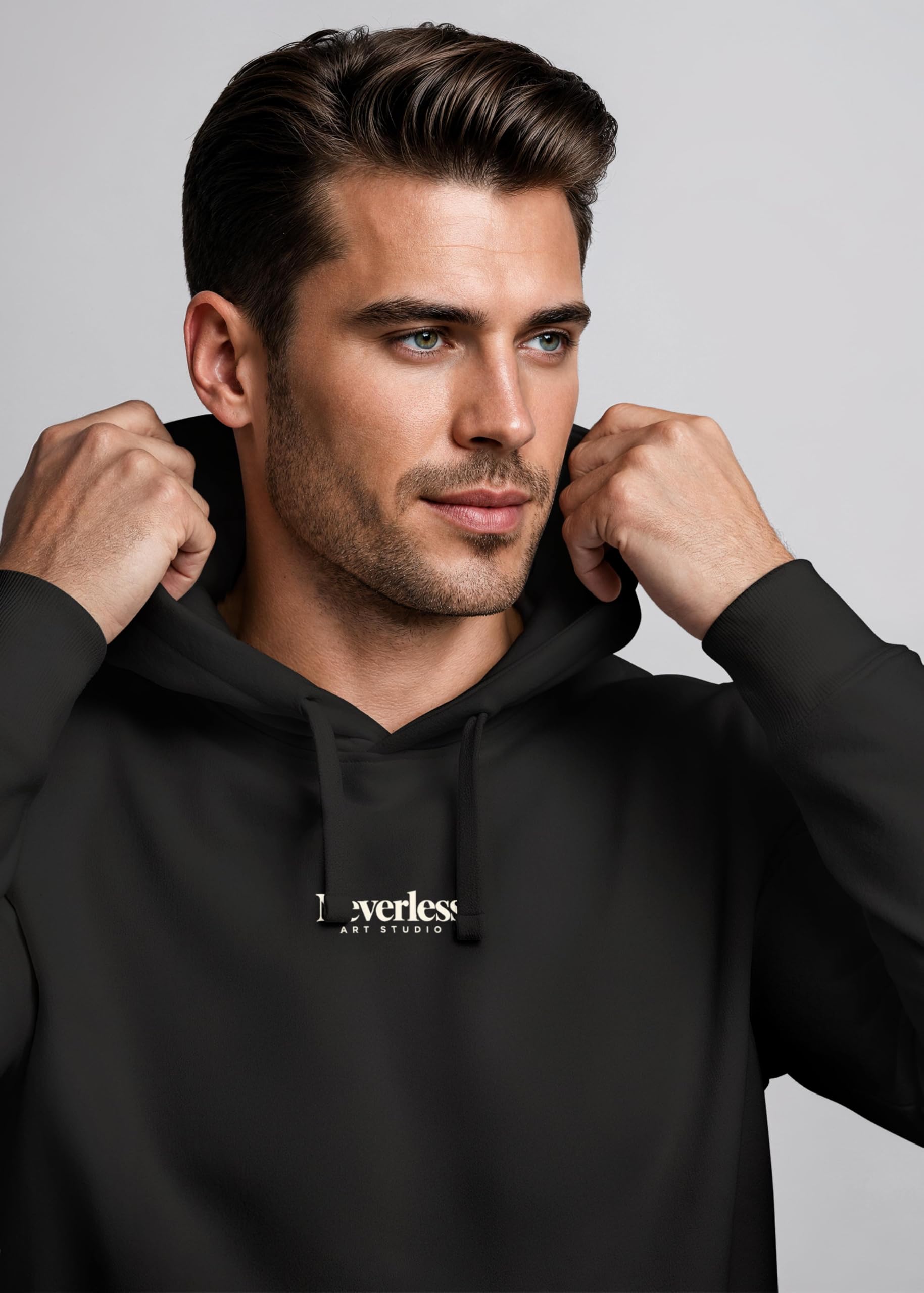 Neverless® Herren Hoodie Backprint - Orchideen