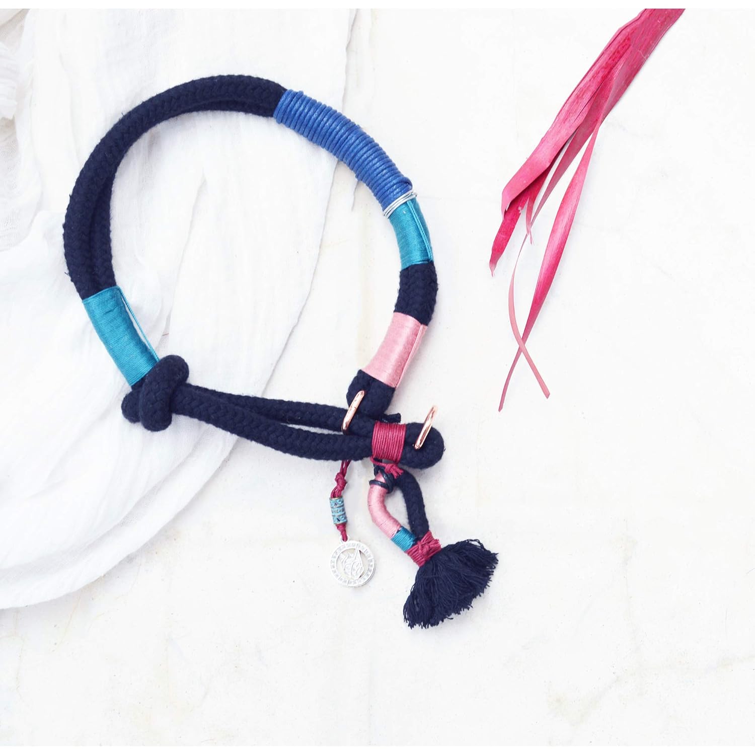 Escape Proof Dog Collar Exclusive Organic Cotton Rope Dog Collar