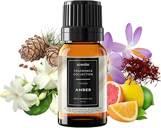 Scentia HF2500 Diffuser Oil – Amber Fragrance Oil for Diffusers Inspired by Baccarat Hotel Scent, Luxury Home Fragrance Oil for Aromatherapy, Candle Making & DIY – 10 ml