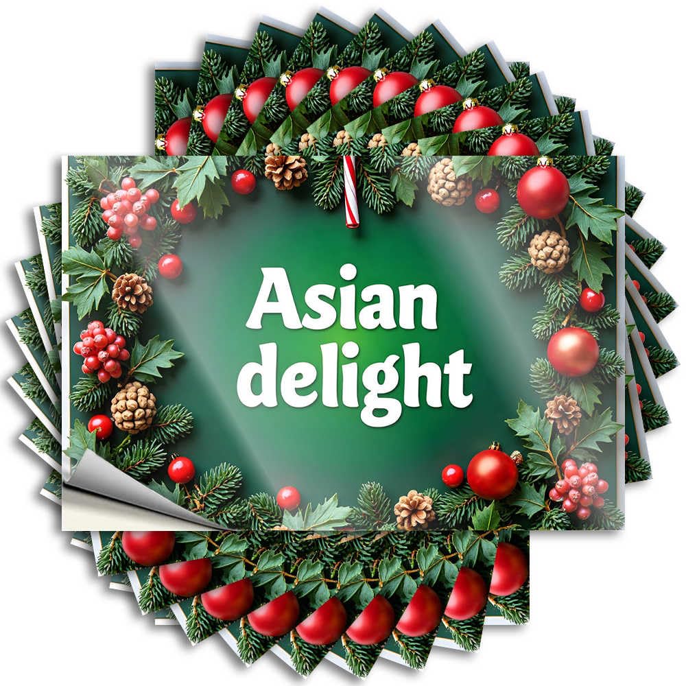 Cool Room Stuff Decals - Snarky Student Cover Christmas Asian Delight: Festive Decorations and Traditions(12X18CM)
