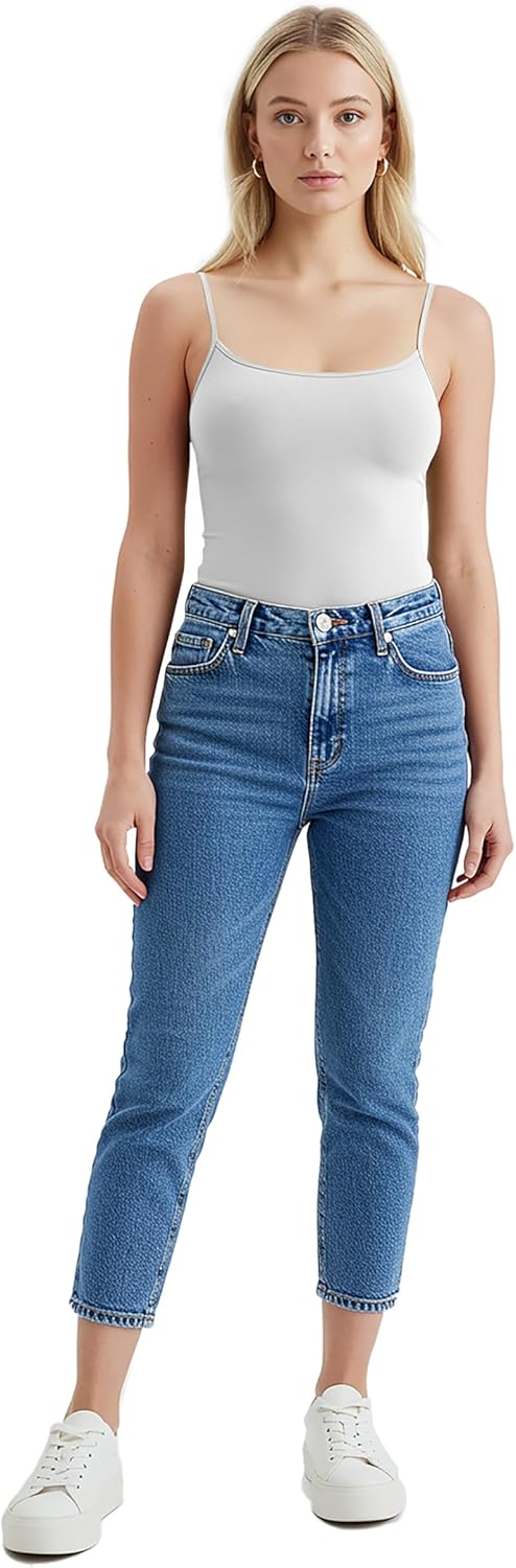 Emmalise Women's Basic Casual Long Camisole Adjustable Strap Cami Layering Top - Image 5