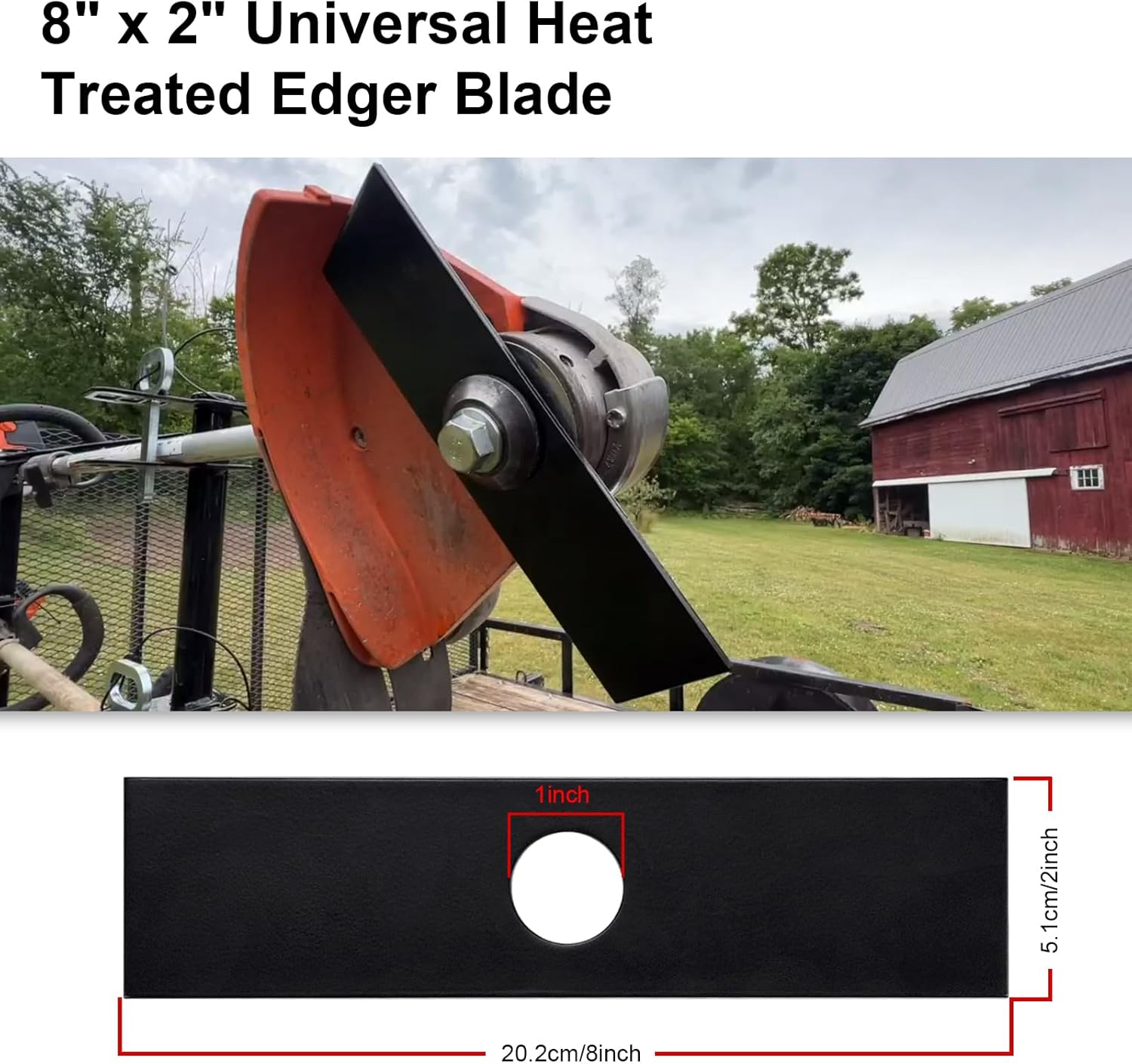 iGreely Edger Blades 1 Inch Center Hole,8" x 2" Heavy-Duty Edger Blade Compatible with Ryobi,Stihl,Echo,Maruyama,Green Machine Edger,Replace 720-237-001,4133-713-4101,216062,613223,237001(10 Pack)