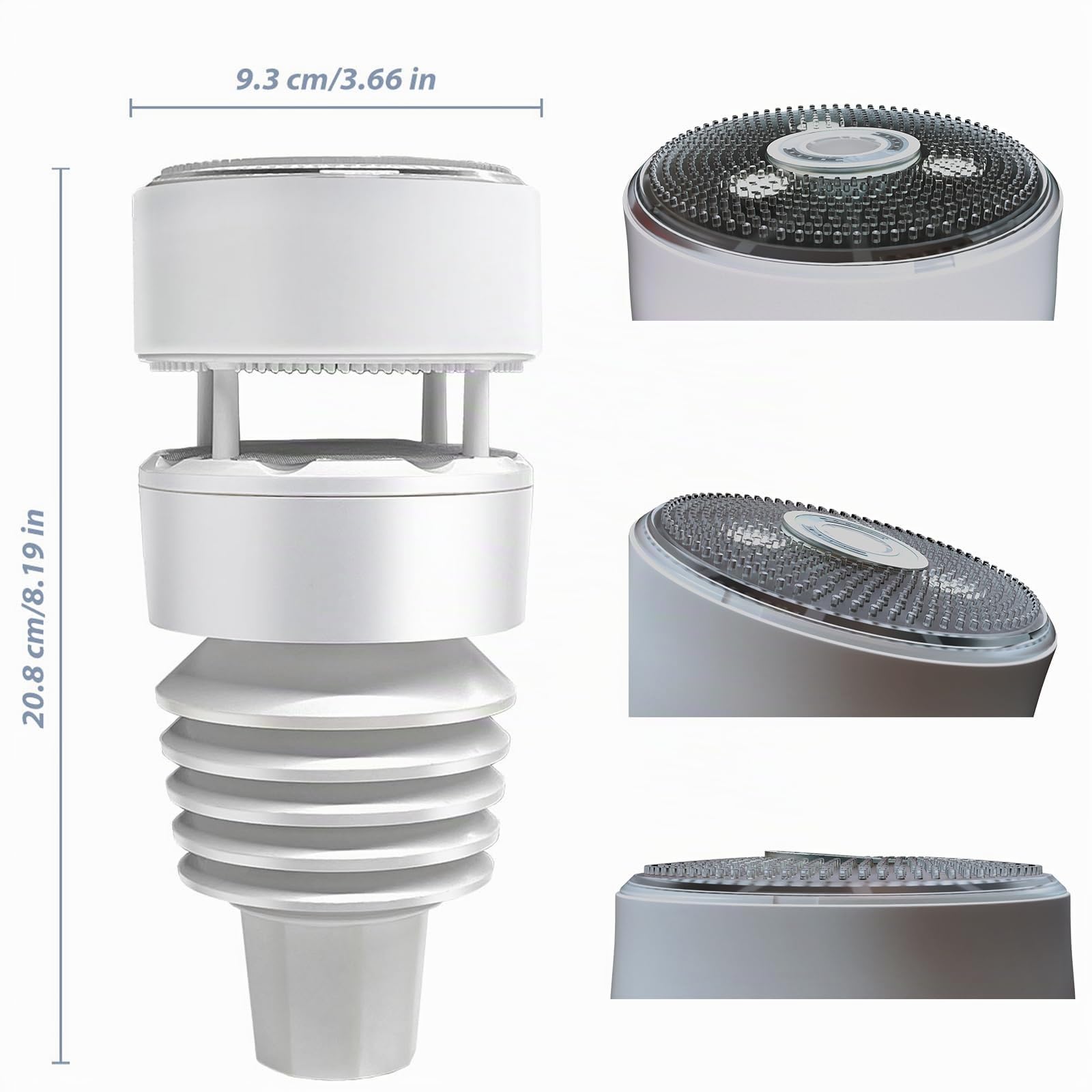 ECOWITT Wittboy GW2001 Estación Meteorológica, 3 en 1 Pasarela Interior WiFi Hub GW2000 + 7 en 1 Sensor Meteorológico Inalámbrico Doméstico WS90 con Alimentación Solar, 868