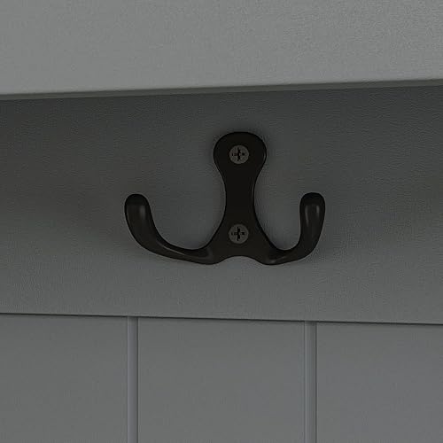 Miniatura 3 de AIEGLE Árbol de entrada gris con perchero y banco de zapatos, árbol de pasillo 4 en 1 con 2 cajones, 4 ganchos colgantes y estantes de